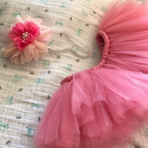 Baby girl tutu and flower headband